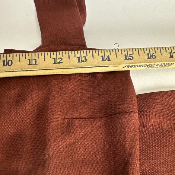 NANUSHKA RILEY BUTTON DOWN DRESS WITH FRINGE Size Small Red - Picture 10 of 13